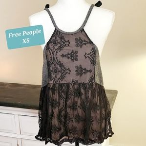Free people lace tank top size XS